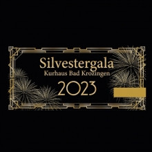 Flyer der Silvesterveranstaltung: Silvesterball 2023 im Kurhaus Bad Krozingen
