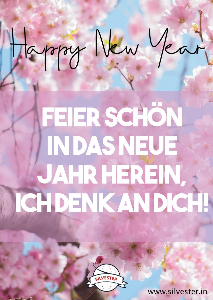"Feier schön ins neue Jahr hinein! Ich denke an dich!" - an wen denkst du, wenn du das alte Jahr reflektierst? Sende dieser Person doch diese schöne Karte!