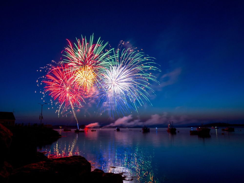 Feuerwerk auf der Open-Air-Silvesterparty 2026