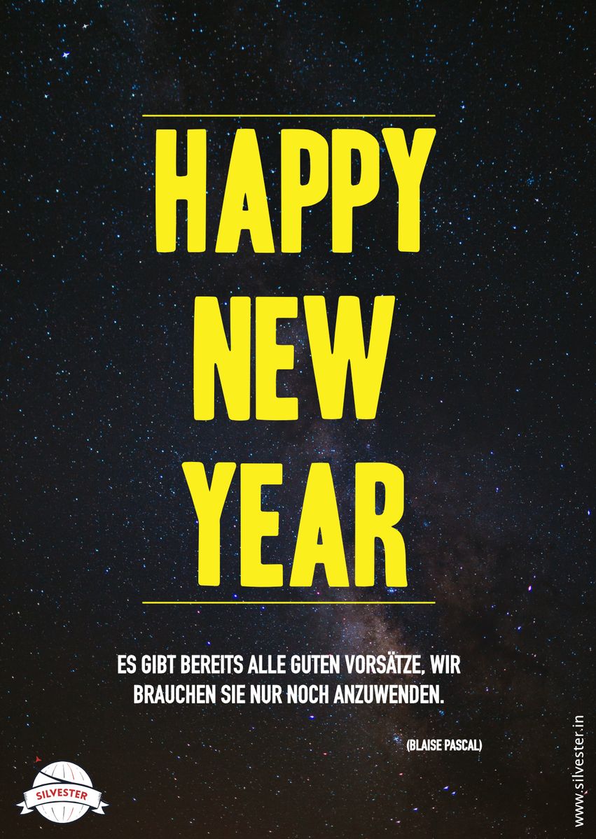 "Es gibt bereits alle guten Vorsätze, wir brauchen sie nur noch anzuwenden." - habt ihr auch gute Vorsätze für das neue Jahr? Vielleicht ist diese Karte eine gute Anregung an dich oder deine Freunde, diese Vorsätze und ihren Zweck noch einmal zu überdenken. Versnde sie, um allen ein fröhliches, neues Jahr zu wünschen! Happy new year!