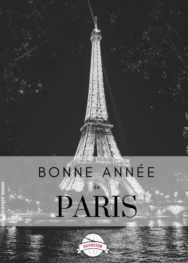  Gibt es einen besseren Ort, um den Start eines neuen Jahres zu feiern, als die Stadt der Liebe? In Paris gibt es viele Orte, um euren Jahresanfang romantisch zu gestalten, aber der Blick auf den Eifelturm ist wohl einfach unschlagbar. Stoßt zu Zweit auf ein Jahr voller Liebe an und schickt diese Grußkarte mit französischen Silvestergrüßen "Bonne année de Paris" an alle, die zuhause geblieben sind. 