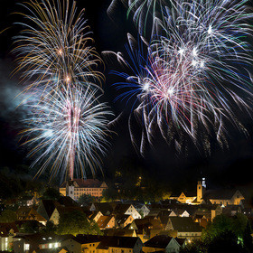 Flyer der Silvesterveranstaltung: Silvesterführung - Stadtrundgang zum Jahresende in Leutkirch im Allgäu