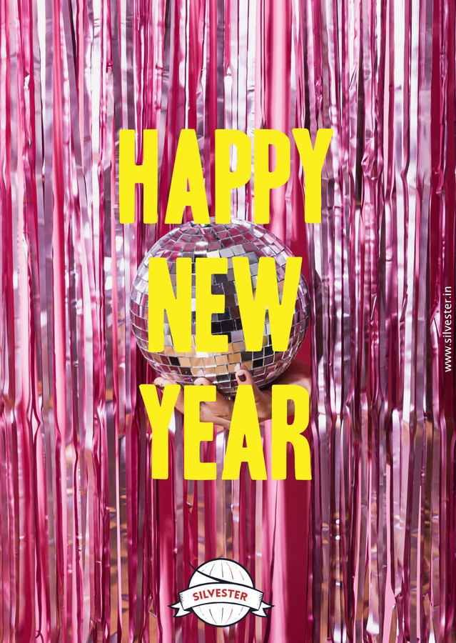 Wenn man an Silvesterpartys denkt, kommen einem automatisch auch eine Menge Glitzer, Glitter und natürlich Discokugeln in den Sinn. Versende unsere dazu passende Grußkarkte und wünsche allen so ein "Happy New Year!"