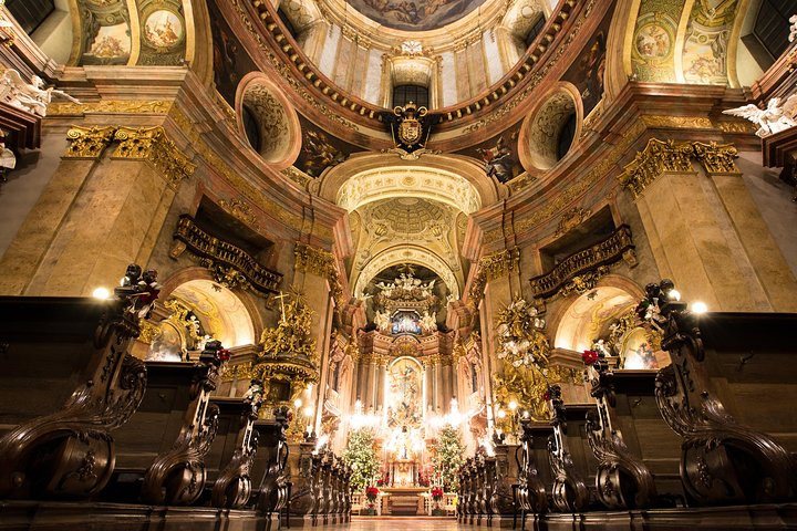 Flyer der Silvesterveranstaltung: Klassische Silvester- und Neujahr-Konzerte in der Peterskirche in Wien