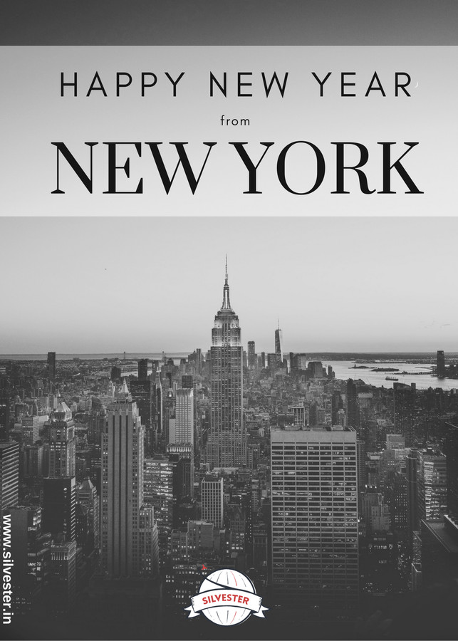 "Happy New Year" aus der Stadt, die niemals schläft! Verbringt ihr Silvester in New York? Dann schickt doch diese Grußkarte an eure Liebsten und wünscht ihnen einen guten Rutsch ins neue Jahr!