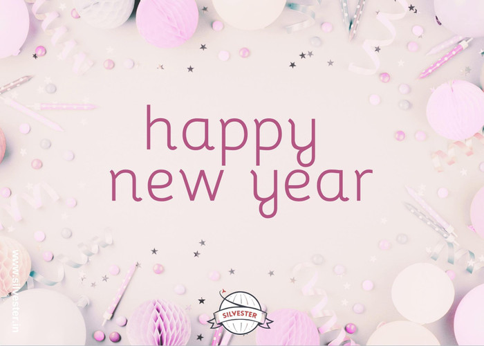 Grüße für das neue Jahr in Form einer süßen Grußkarte!