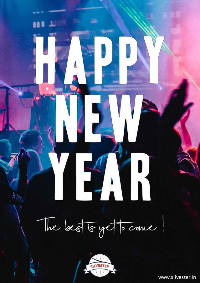 "Happy new year: the best is yet to come!" oder auch auf Deutsch: "Frohes, neues Jahr! Das Beste kommt noch!". Wünsche deinen Liebsten mit dieser bunten Karte ein frohes neues Jahr und einen guten Rutsch!