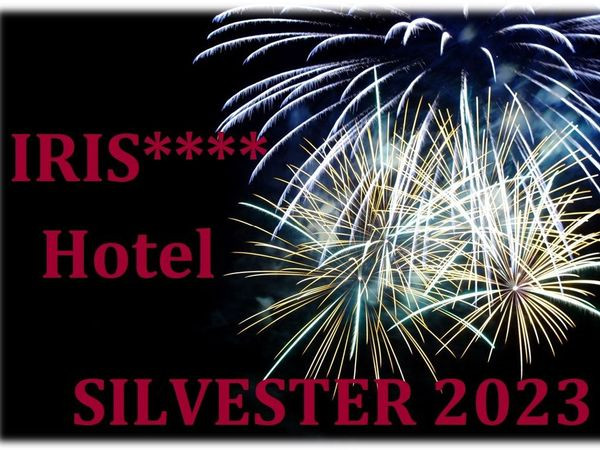 Flyer der Silvesterveranstaltung: Silvester im IRIS**** Hotel SPA HOTEL IRIS 2023/2024