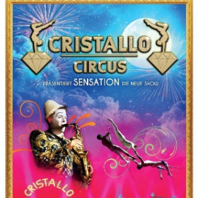 Flyer der Silvesterveranstaltung: Silvestervorstellungen im Circus Cristallo in Worms