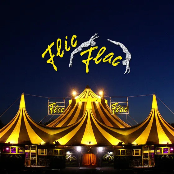 Flyer der Silvesterveranstaltung: Flic Flac Silvestershow 2025 in Duisburg - Spektakulär ins neue Jahr! 