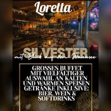 Flyer der Silvesterveranstaltung: Silvester in Loretta am Wannsee
