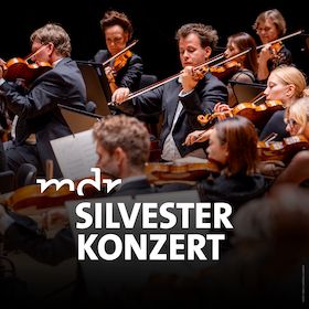 Flyer der Silvesterveranstaltung: Alles Walzer! Silvesterkonzert 2025 mit dem MDR-Sinfonieorchester in Suhl