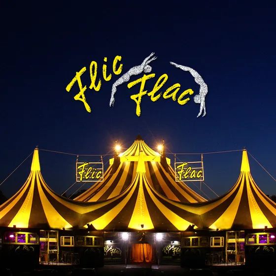 Flyer der Silvesterveranstaltung: Neujahrsvorstellung im Circus Flic Flac Duisburg