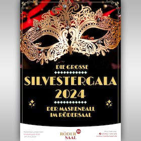 Flyer der Silvesterveranstaltung: Die große Silvestergala 2024 im RöderSaal