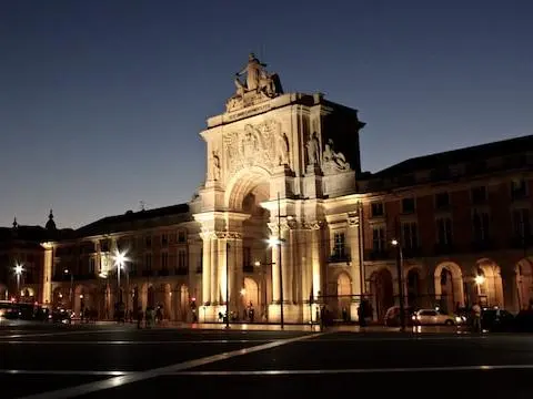 Silvester auf dem Praça do Comércio