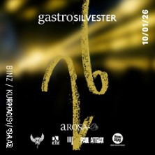 Flyer der Silvesterveranstaltung: Gastrosilvester 2026 im Kurhaussaal Binz – Nacht der Gastgeber auf Rügen