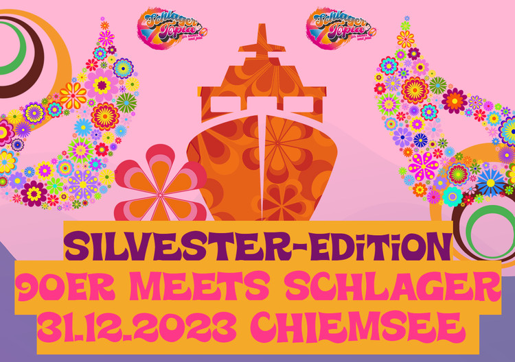 Flyer der Silvesterveranstaltung: Silvester Partyschiff "Chiemsee" MS Edeltraud 2023/2024