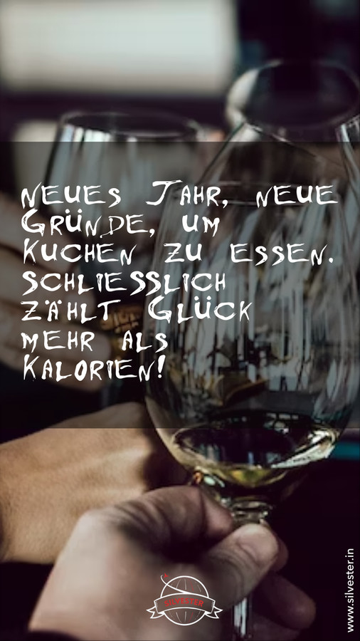 Neues Jahr, neue Gründe um Kuchen zu essen. Schlisslich zählt Glück mehr als Kalorien.