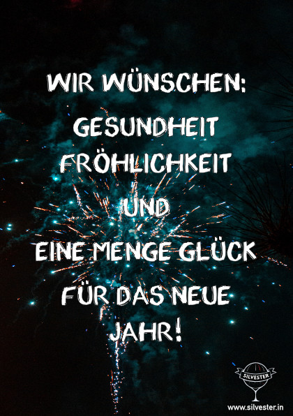Ein schöner Silvester-Gruß für Freunde und Familie!
