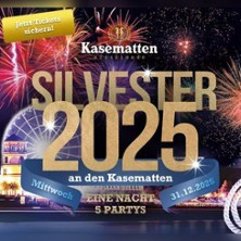 Cocktailbar 112-Silvester 2025/26 an den Kasematten Düsseldorf – BBQ-Buffet, Drinks & VIP-Lounge