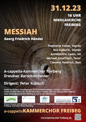 Silvesterveranstaltung: Silvesterkonzert des A-cappella Kammerchors Freiberg in der Nikolaikirche