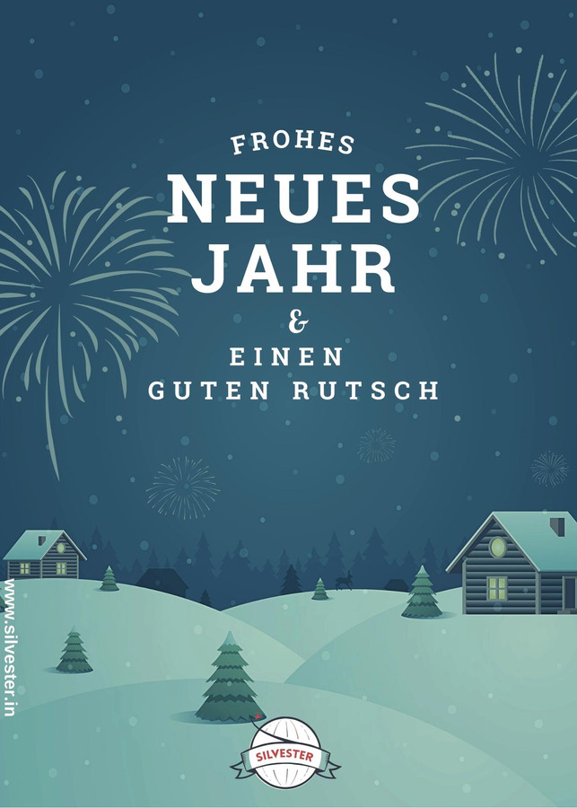  Silvestergrüße für deine Freunde und Familie, die du per WhatsApp oder auch per E-Mail zu Silvester versenden kannst. Wünsche ihnen mit dieser Karte ein schönes neues Jahr und einen guten Rutsch! 