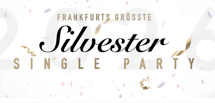 Flyer der Silvesterveranstaltung: Frankfurts größte Silvester Single Party – Genuss, Musik & neue Begegnungen im Cafe Zoller