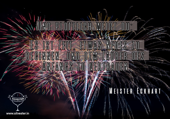 Vertraue dem Zauber des Anfangs und starte etwas Neues im kommenden Jahr!