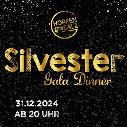 Flyer der Silvesterveranstaltung: Exklusive Silvester Gala Dinner 2024 in Dortmund im Hopfen & Salz