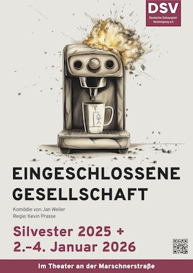 Silvesterveranstaltung: Silvester 2025 in Hamburg: „Eingeschlossene Gesellschaft“ – Theater & Sekt im Theater an der Marschnerstraße