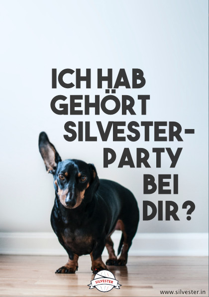 "Ich hab gehört: Silvester-Party bei dir?" - wenn du auch zu Silvester einen unauffälligen Wink mit dem Zaunpfahl an deine Freunde senden möchtest, ist dies die perfekte Grußkarte für dich!