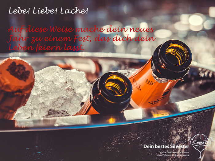 Lebe! Liebe! Lache! Auf diese Weise mache dein neues Jahr zu einem Fest, das dich dein Leben feiern lässt.