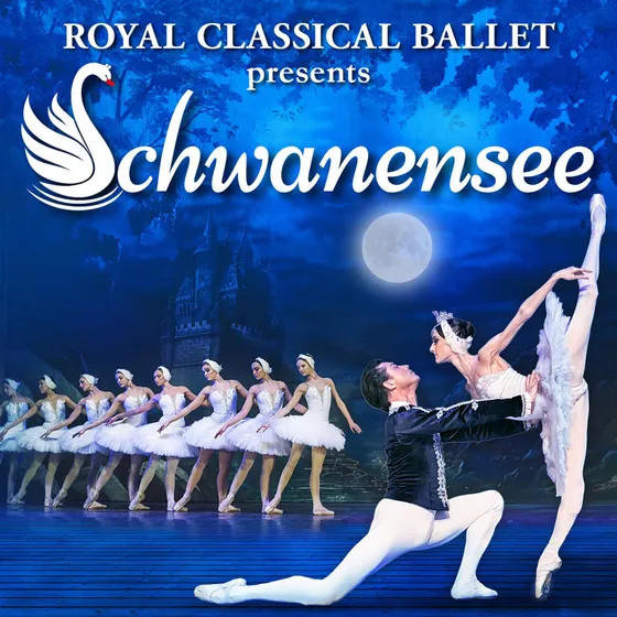 Flyer der Silvesterveranstaltung: Schwanensee in der Paderhalle – klassisches Balletthighlight zum Jahreswechsel