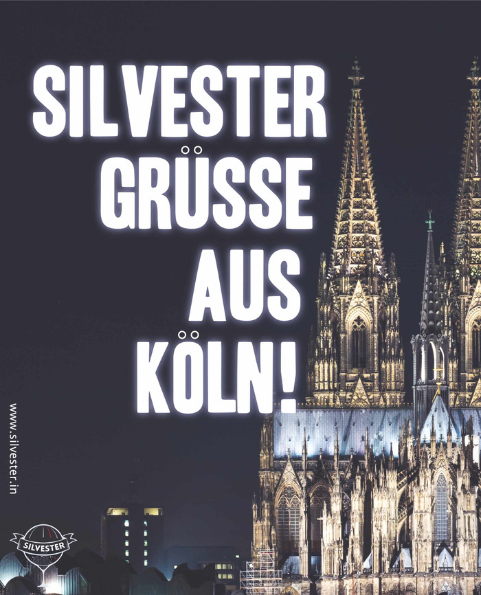 Beschere deinen Liebsten mit dieser Grußkarte aus Köln einen tollen Jahreswechsel!