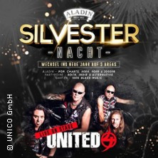 Flyer der Silvesterveranstaltung: Aladin Silvester Nacht 2024 in der Aladin Music Hall Bremen