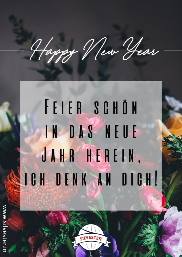  "Feier schön in das neue Jahr herein. Ich denke an dich!" - habt ihr einen lieben Menschen in eurem Leben, dem ihr gerne Silvestergrüße zukommen lassen würdet? Dann nutzt unsere Grußkarte undwünscht der Person ein frohes, neues Jahr! 