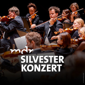 Flyer der Silvesterveranstaltung: Alles Walzer! Silvesterkonzert 2025 mit dem MDR-Sinfonieorchester in Suhl