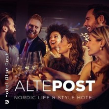 Flyer der Silvesterveranstaltung: Silvester Buffet & Party 2025 | Alte Post Flensburg | Jetzt Tickets sichern