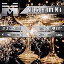 Flyer der Silvesterveranstaltung: Silvester im M4 M4 2024/2025